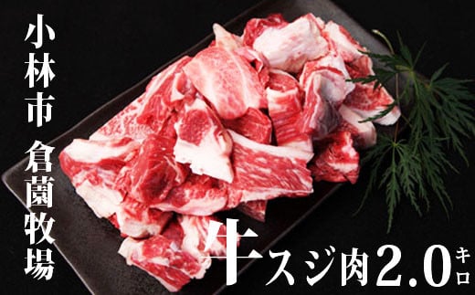 牛スジ肉<約2.0kg：倉薗牧場>　