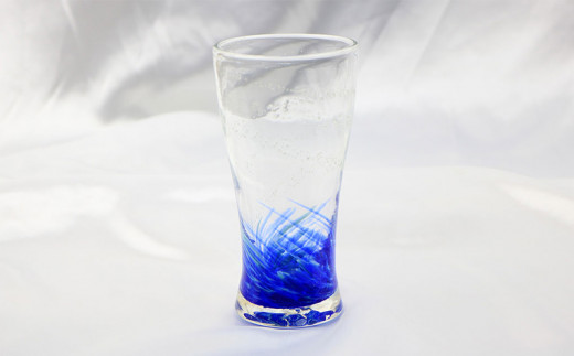 琉球ガラス 海蛍アイスロンググラス 青 2個セット 沖縄県本部町 ふるさと納税 ふるさとチョイス