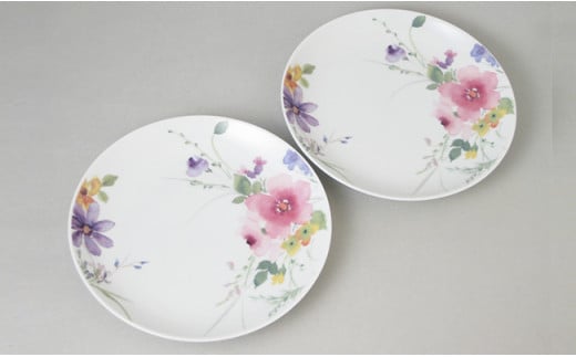 有田焼 花かれん18.5cm皿（2枚組）大慶 A20-170