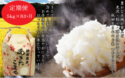 秋田県産　あきたこまち5ｋｇ×６か月のサムネイル