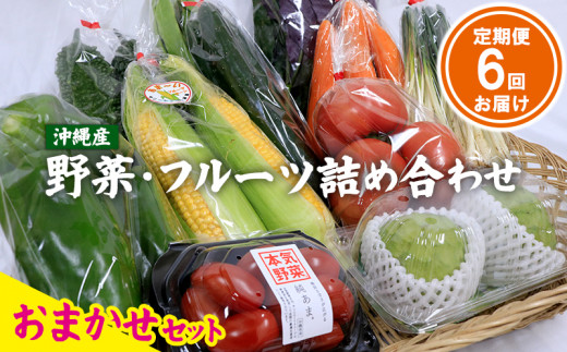 【定期便】6回お届け！沖縄産の野菜・フルーツ詰め合わせ　おまかせセット