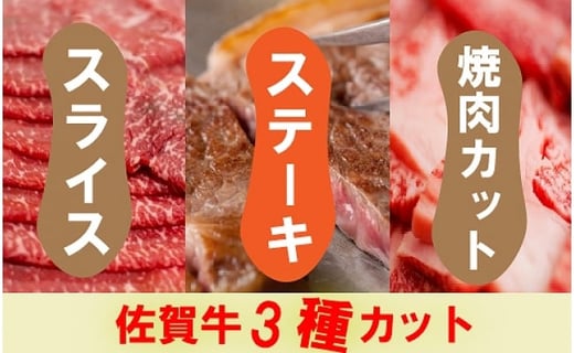 ポイント交換専用 佐賀牛切り方3種 スライス ステーキ 焼肉カット 佐賀県吉野ヶ里町 ふるさと納税 ふるさとチョイス