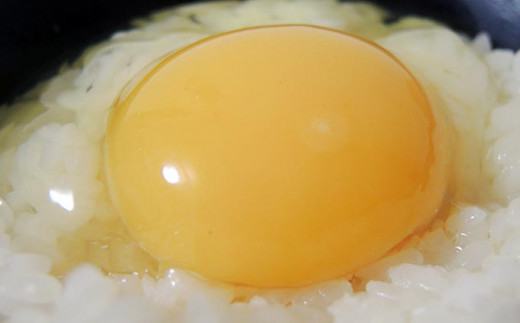 自然配合飼料で育った鶏が産む卵は、黄身がタンポポ色をしているのが特徴です。