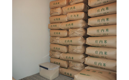 お米は専用の冷蔵庫で保管し、発送直前に精米してお届けします。