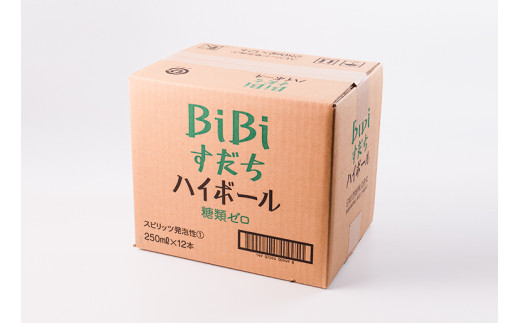 №5852-0416]BiBiすだちハイボール：1ケース (250ml×12本入り) - 徳島県