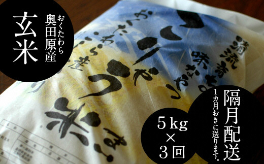 安来のお米【定期便】こりゃう米（まい）玄米　5kg×3回（隔月）令和4年産　新米