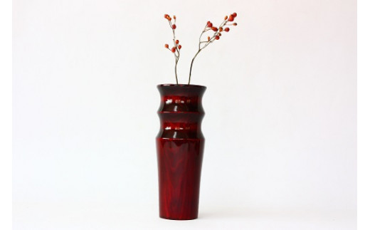 【未使用】ガラス 花瓶 花器 塗りもの フラワーベース インテリアガラス工芸