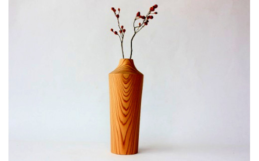 nokutare】フラワーベース（S）シダー 花器 木製 花瓶 ウッド リビング