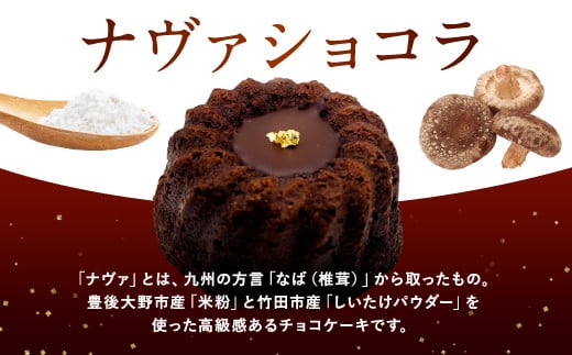 ナヴァ ショコラ チョコケーキ 6個入 米粉 焼菓子 しいたけパウダー 大分県竹田市 ふるさと納税 ふるさとチョイス