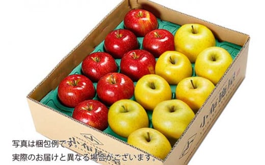 長野県生まれのりんご、シナノスイートとシナノゴールドの２種類をお届けします。