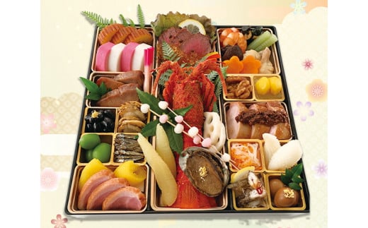 料理旅館呑龍のおせち料理(一尺一段重)