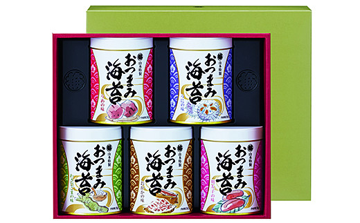山本海苔店　おつまみ海苔 5缶詰合せ：B010-014