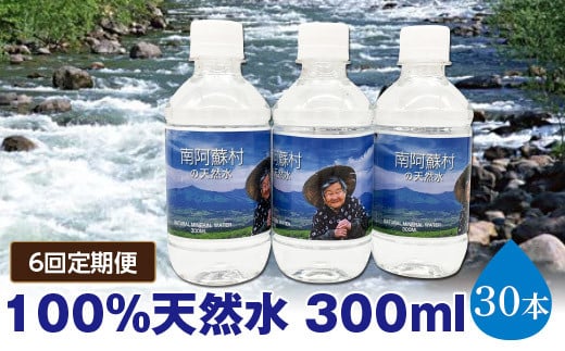[2020H1]【6回定期便】南阿蘇村天然水300mlペットボトル×30本（かなばあちゃんラベル）