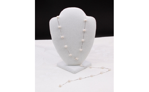 あこや本真珠のネックレス＆ピアスセット（8mm珠・ホワイトピンク