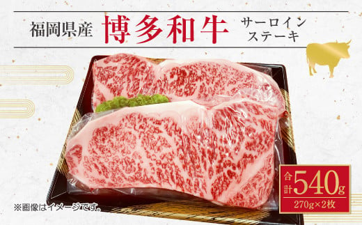 博多 和牛 の サーロイン ステーキ用 270g×2枚 計540g 246069 - 福岡県直方市