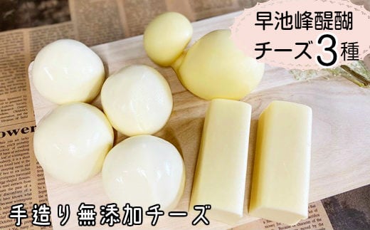 早池峰醍醐　手造り無添加チーズ3種類セット 【080】