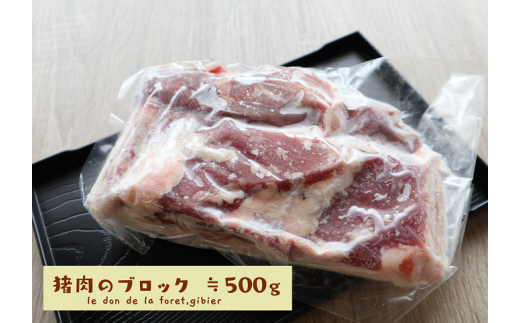 いのしし肉(ブロック)≒500ｇ【土佐の里山グループLLC】 789693 - 高知県北川村
