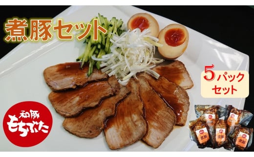 SA0626　【和豚もちぶた】煮豚セット　約1.5kg(約300g×5パック)