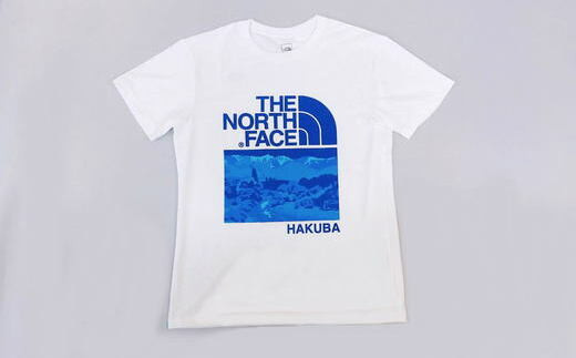 B014 11 The North Face 白馬オリジナルtシャツ メンズ サイズ Xl カラー ボディ ホワイト プリント ブルー 長野県白馬村 ふるさと納税 ふるさとチョイス