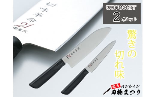 オンライン刃物まつり 驚きの切れ味持続 切味革命21 包丁2本セット 三徳 ペティ H10 90 岐阜県関市 ふるさと納税 ふるさとチョイス