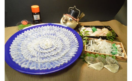 【魚千代のふぐさし】国産とらふぐ刺身セット<3~4人前>(冷凍 ...
