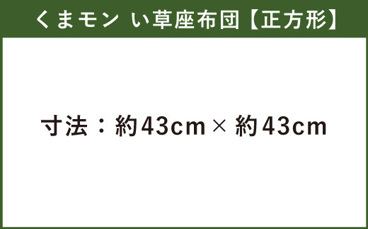 くまモン い草 座布団 正方形 和 八代市産 国産 九州産
