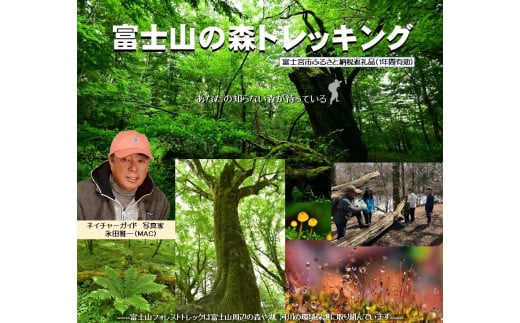 0027-48-01. 富士山の森トレッキング 親子ペアコース(大人1名・小中学生1名) 自然体験・エコツアー