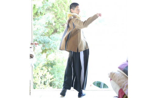 tamaki niime・イッテンモノ】wide pants LONG （74-3） - 兵庫県西脇