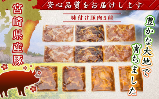 宮崎県産豚味付5種2kgセット_AA-8906 - 宮崎県都城市 | ふるさと納税 
