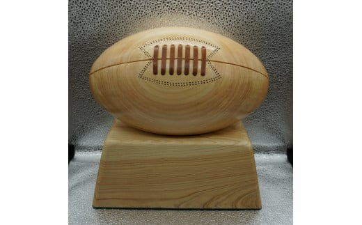 AO-4 東大阪で手作り 木製ラグビーボール 26×15
