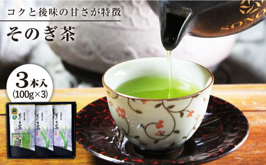 BBV002 【伝統の技術・こだわりの味わい】 長崎県産品 そのぎ茶3本入【酒井製茶】-1