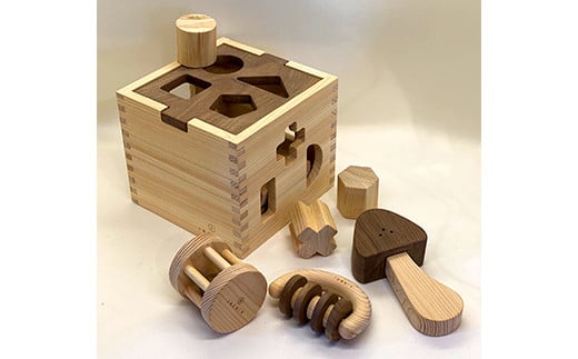 水俣市産ヒノキ IKONIH ベビーセット 木製 おもちゃ 250650 - 熊本県水俣市