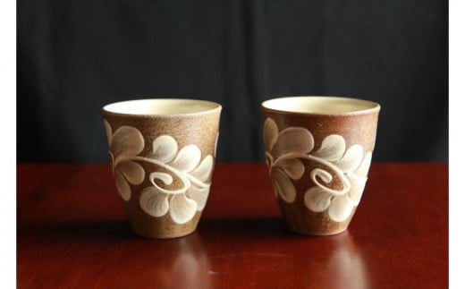 【伝統工芸】やちむんカフェ器人　いっちんフリーカップ　2個セット