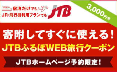 【日光市】JTBふるぽWEB旅行クーポン（3,000円分） 439766 - 栃木県日光市