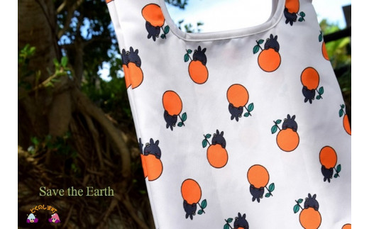アマミノクロウサギと島の柑橘果物“たんかん”のオリジナルデザインです。
