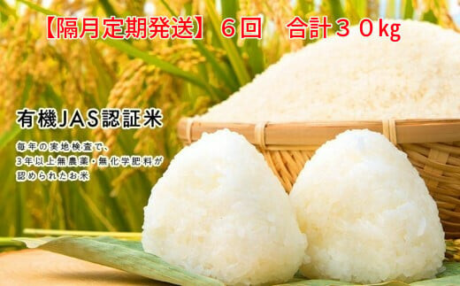 【隔月定期6回】有機栽培米コシヒカリ5kg 252763 - 岩手県一関市