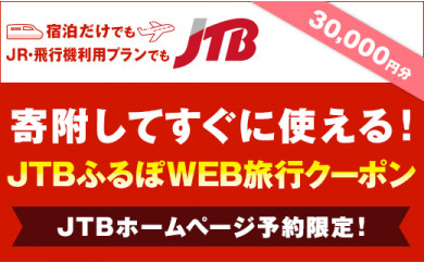 【加賀市】JTBふるぽWEB旅行クーポン（30,000円分）