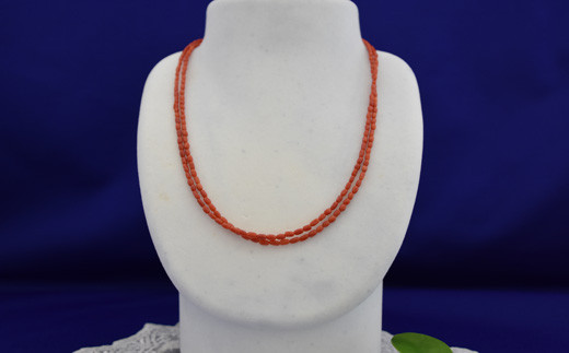 さんごの吉良：サルジ珊瑚のライス2連ネックレス