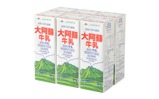 6ヶ月定期便 大阿蘇牛乳 1L×6本×6ヶ月 合計36L 紙パック 牛乳