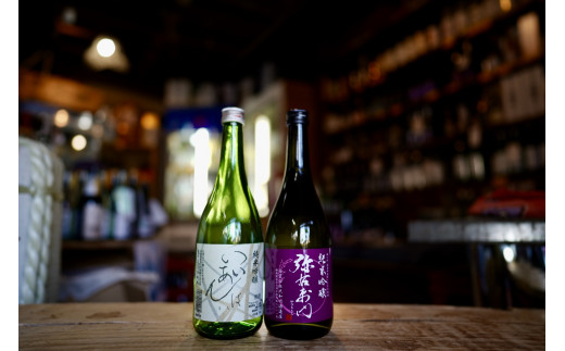 左)会津錦　純米吟醸　いいあんばい、　右)大和川酒造　純米吟醸　弥右衛門
