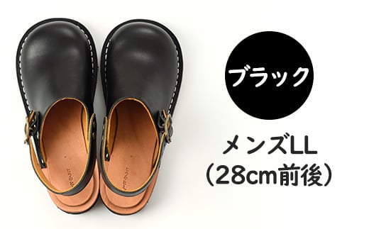 No 6338 国産革 ブラック メンズll 28cm前後 本革ハンドメイドのblues サボサンダル1足 鹿児島の靴職人がつくるレザーシューズ メンズもレディースも ヒラキヒミ 鹿児島県姶良市 ふるさと納税 ふるさとチョイス