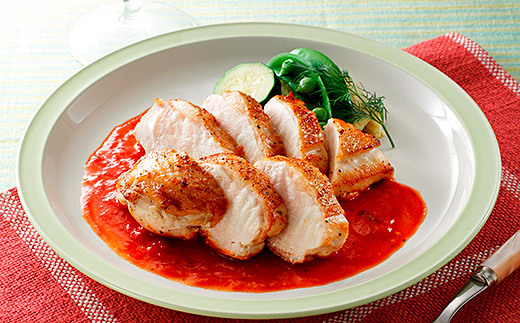 【調理：トマトソース】みつせ鶏熟成むね肉