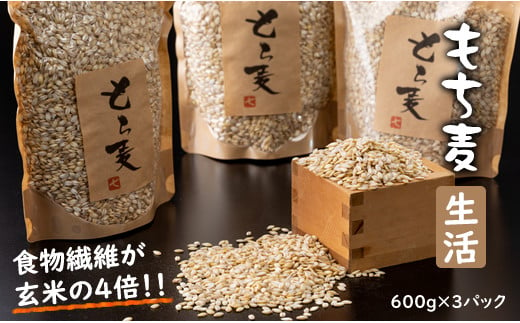 もち麦（600g×3パック）サクサクごはん 957723 - 佐賀県小城市