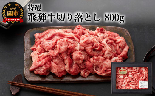 G12-01 特選飛騨牛【切り落とし】800g（4等級以上・鮮度高い冷蔵）