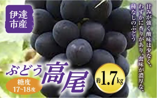 伊達市産ぶどう 高尾 1 7kg Fc 301 福島県伊達市 ふるさと納税 ふるさとチョイス