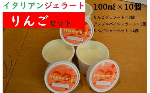 Mamma イタリアンジェラートりんごセット 100ml 10個 奈良県平群町 ふるさと納税 ふるさとチョイス