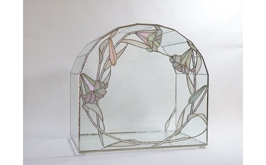 ステンドグラス メモリアルケース「白百合」（大）ガラスケース インテリア