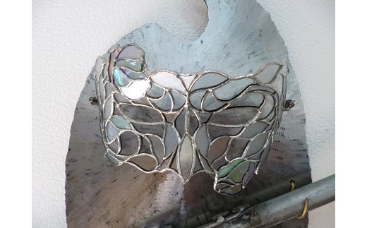 鉄彫刻 「フルート」 透明 ガラスのマスク セット 楽器 マスク