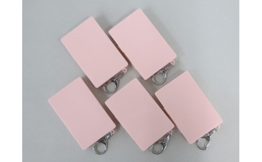 Y-6 折りたたみ式携帯マスクケース５個セット　ピンク 255674 - 大阪府東大阪市