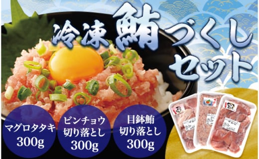 冷凍鮪づくしセット マグロタタキ 目鉢鮪切り落とし ビンチョウ切り落とし 宮城県気仙沼市 ふるさと納税 ふるさとチョイス